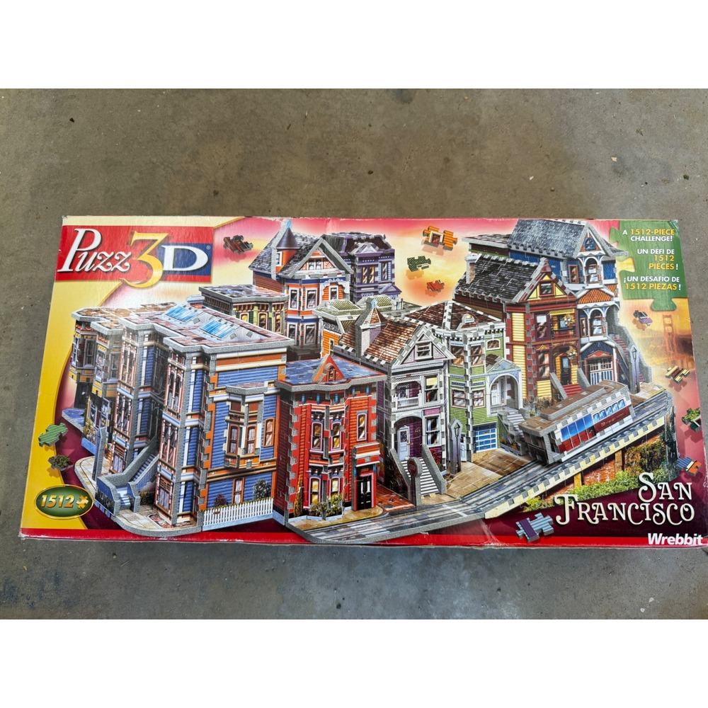 Wrebbit Puzz-3D San Francisco 3D Jigsaw Puzzle Architecture 2005 Open Box Foam